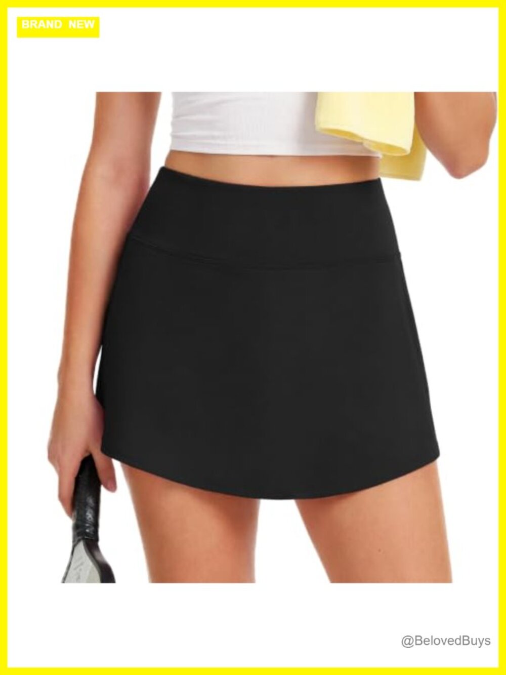 15in Golf Skort with Pockets Built-in Shorts High Waist Athletic Tennis